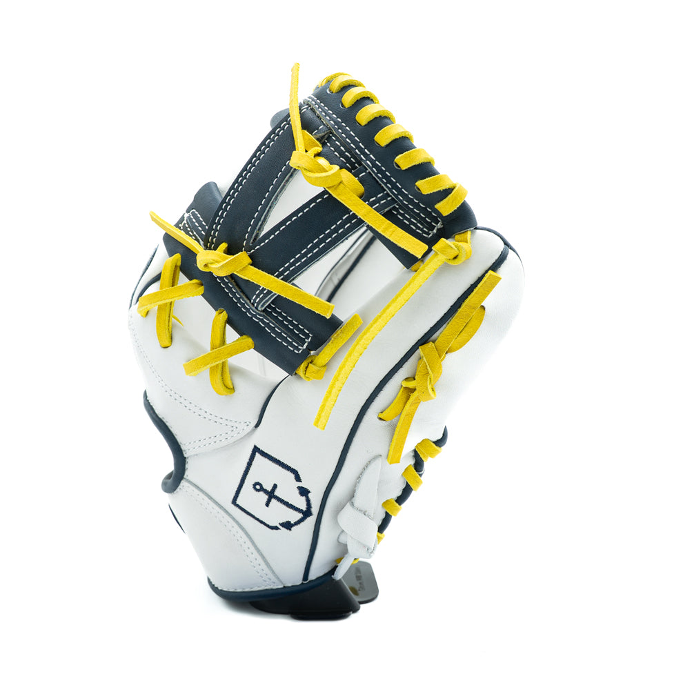 11.5" Drip Tip White and Navy Infield / Outfield V-Web